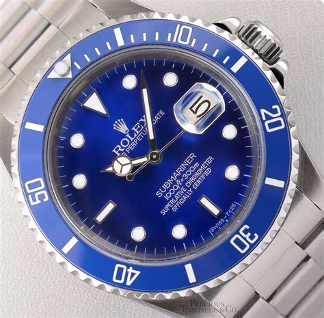 steel rolex submariner blue